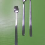 3 variable sizes aluminium formulation spoons