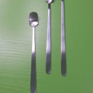 3 variable sizes aluminium formulation spoons
